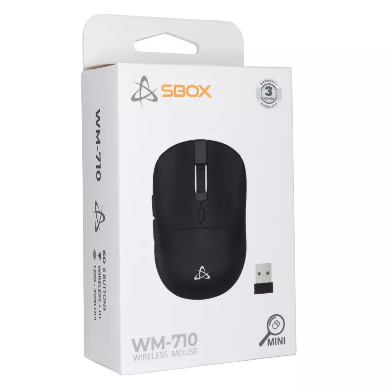 Pelė SBOX WM-710 juoda belaidė