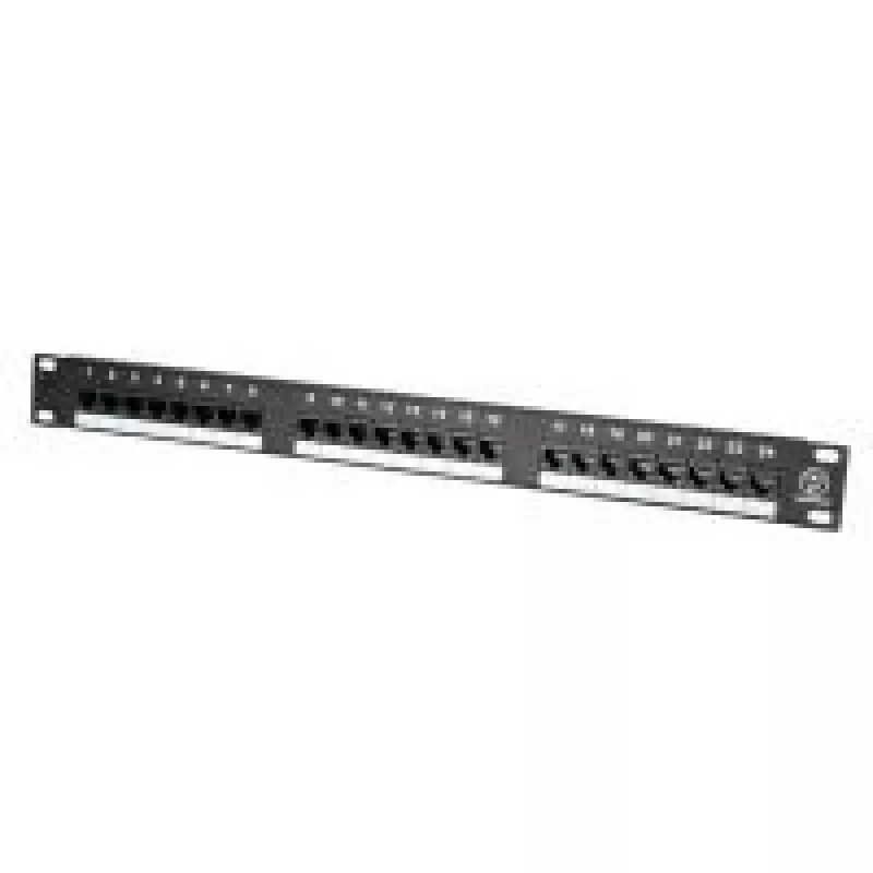 Patch Panel VALUE Cat.5e 19 col. 24 prievadai UTP juodas