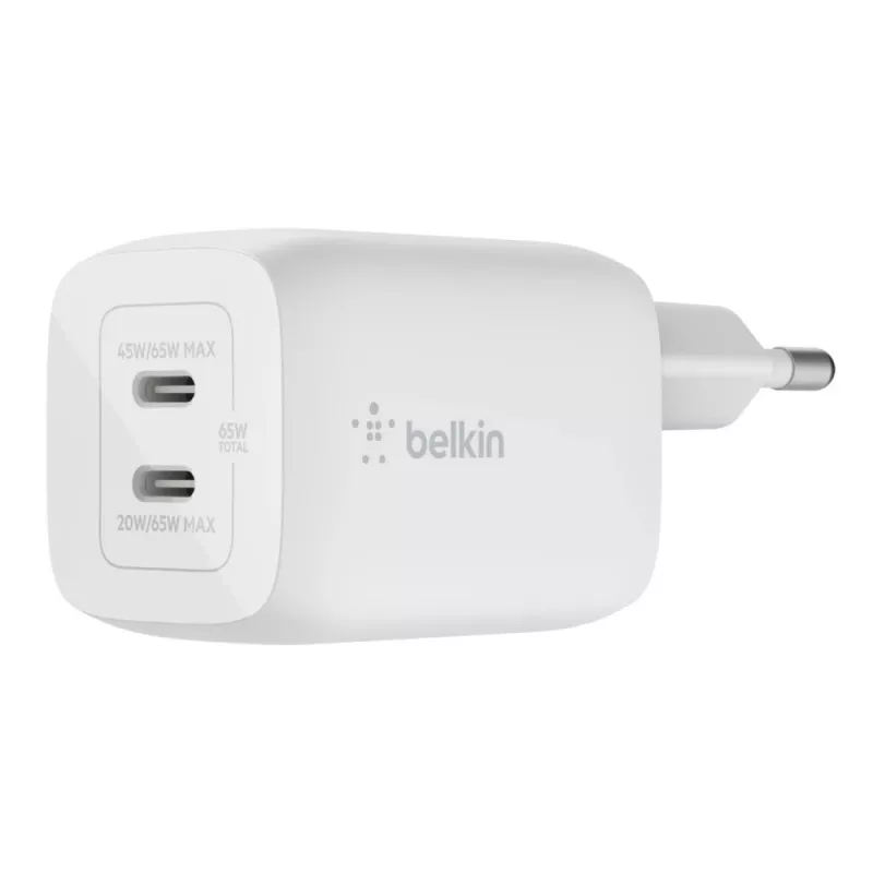Įkroviklis Belkin WCH013vfWH vidaus kintamosios srovės greitasis įkrovimas nešiojamam kompiuteriui, išmaniajam telefonui, planšetei