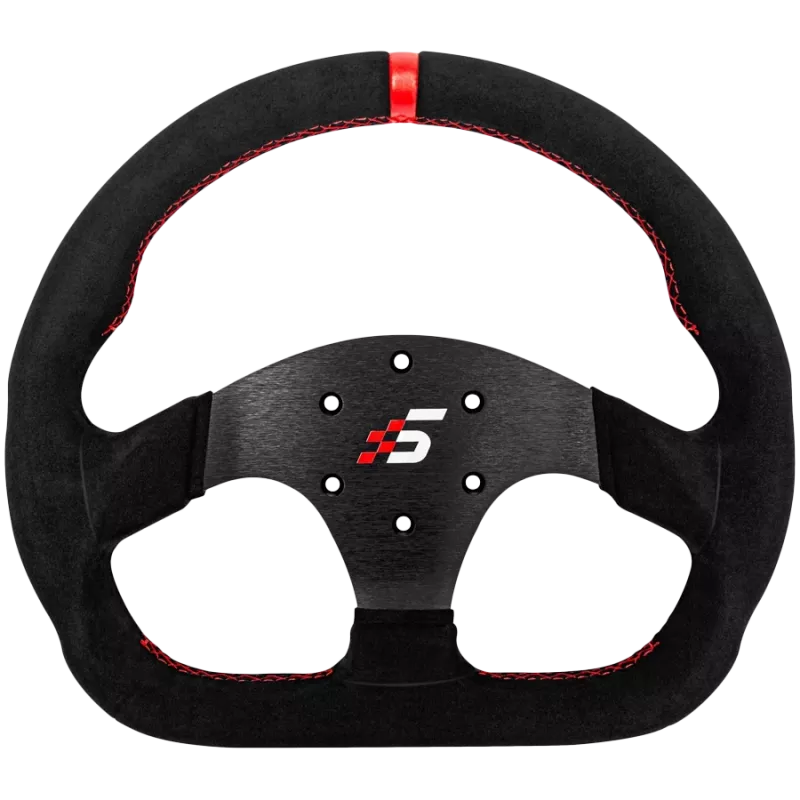 Vairas Simagic P-325D 325 mm, Alcantara — lenktyninis vairo žiedas be stebulės