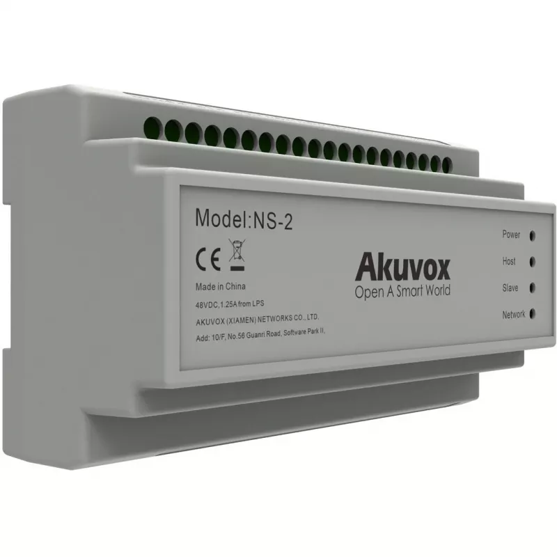 Akuvox NS-2 tinklo komutatorius Fast Ethernet (10/100) DIN bėgelis Pilka