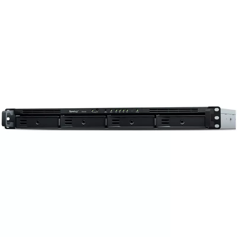 Synology RX418 disko masyvas, stovo tipo (1U), juodos, pilkos spalvos