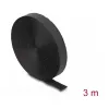 DeLOCK kablys-kilpa juosta 3m x 20mm juoda Nailonas