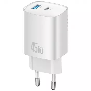 Įkroviklis T66 45W GaN CC290 USB-A + USB-C