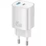Įkroviklis T66 45W GaN CC290 USB-A + USB-C