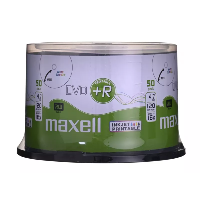 MAXELL DVD+R 4,7 GB 16x 50 vnt. spausdinamas dėžutėje