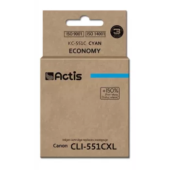 Actis KC-551C rašalas (pakaitalas Canon CLI-551C; Standartinis; 12 ml; žydra)