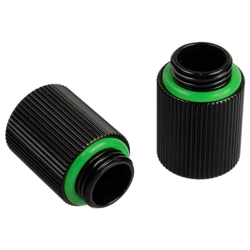 Bitspower Touchaqua adapteris tiesus G1/4 colio AG į G1/4 colio IG - 2 vnt. pakuotė, 20 mm, juodas