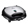 Sumuštinių keptuvas Tefal Break Time SW6148 — 2 sumuštiniams, nuimamos nepridegančios plokštės, laido laikymas, juoda/pilka