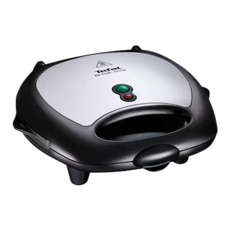 Sumuštinių keptuvas Tefal Break Time SW6148 — 2 sumuštiniams, nuimamos nepridegančios plokštės, laido laikymas, juoda/pilka