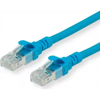 Roline - komutacinis kabelis - RJ-45 (V) į RJ-45 (V) - 1,5 m - SFTP, PiMF - CAT 6 - be halogenų, lietas, vytos gijos - mėlynas