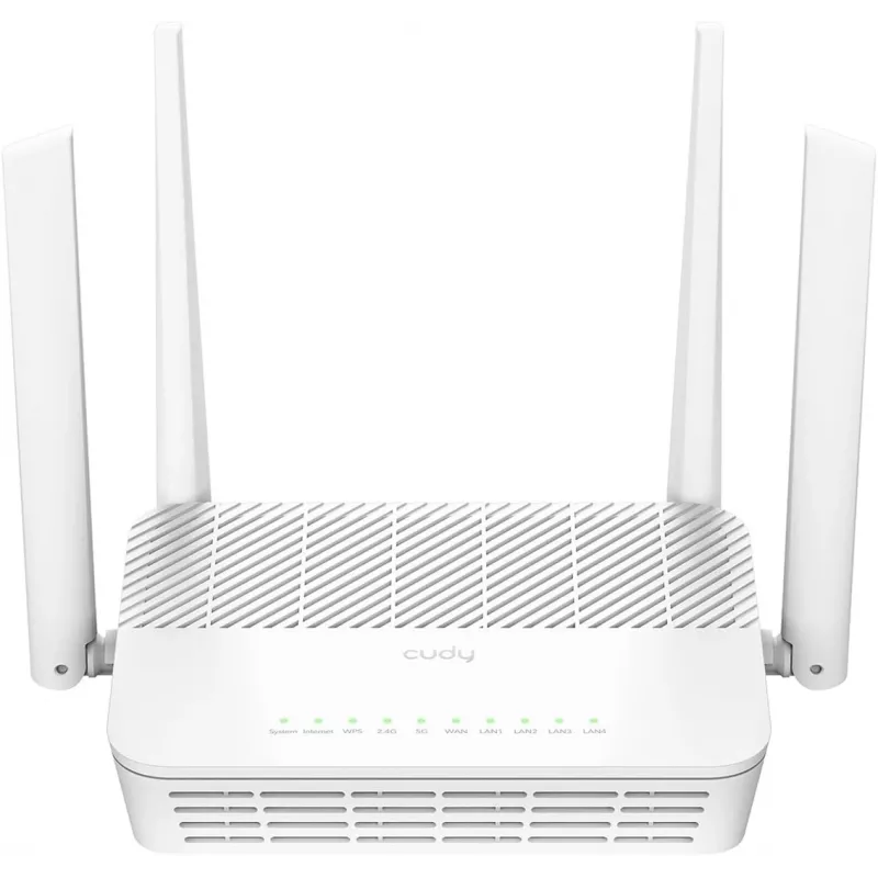 Belaidis maršrutizatorius Cudy AX3000 (Wi‑Fi 6 dviejų juostų 2,4/5 GHz, Gigabit Ethernet, 4x LAN, 2402+574 Mbps)