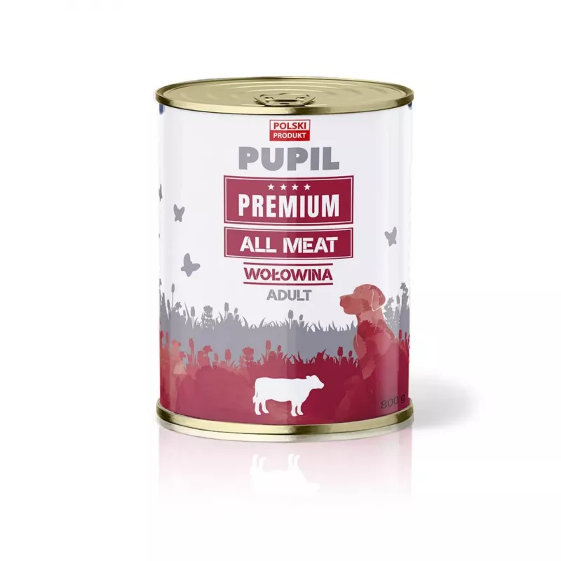 PUPIL Premium All Meat Beef - šlapias šunų maistas - 800g