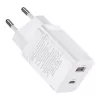 Baseus Super Si Pro greitasis įkroviklis USB + USB-C 30 W (baltas)