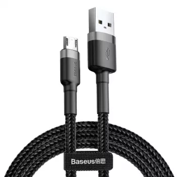 Baseus Cafule 2.4A 1 m Micro USB laidas (pilkas/juodas)