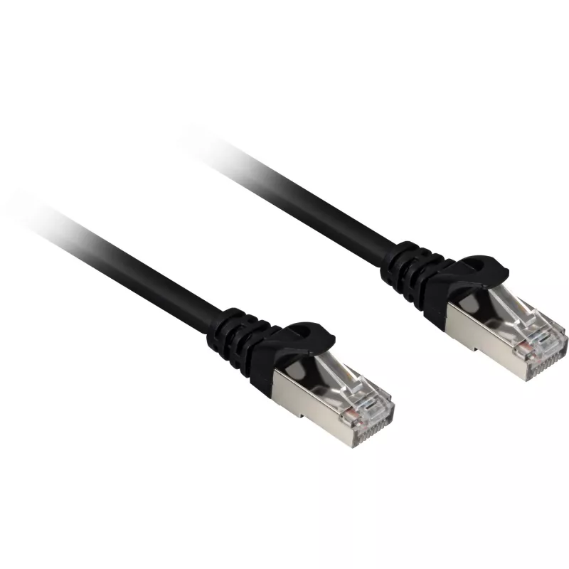 Tinklo kabelis Sharkoon Cat.6a SFTP RJ-45 Cat6a 0,25 m Juodas
