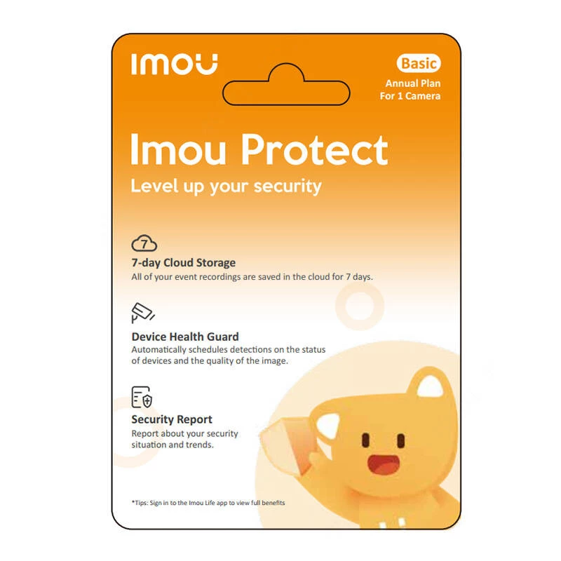 Dovanų kortelė metinis planas IMOU Protect Basic IOAB — metinė IMOU Protect Basic prenumerata
