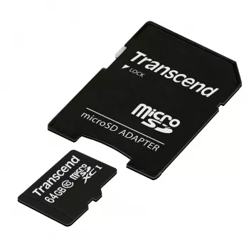 „Flash Memory Transcend“ 64 GB „microSDXC Class 10 Adapter“
