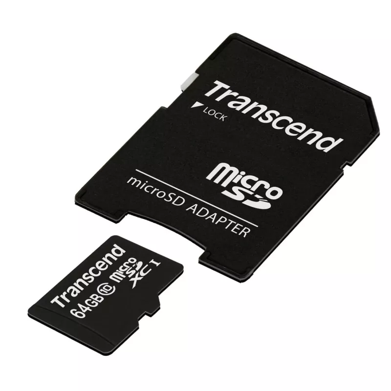 „Flash Memory Transcend“ 64 GB „microSDXC Class 10 Adapter“