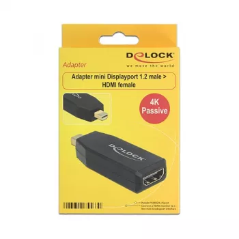 Adapterio keitiklis DeLOCK 65583 mini DisplayPort 1.2 HDMI juodas