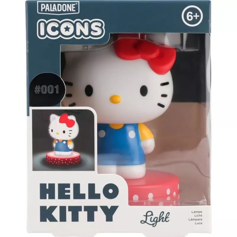 Stalinė lempa Paladone Hello Kitty Icon Light — dekoratyvinė LED ikonos lempa, kompaktiška naktinė lemputė