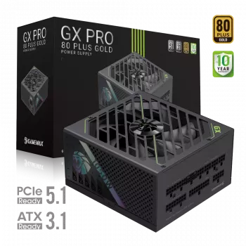 Gamemax maitinimo blokas, 80 PLUS, Gold | GX PRO 1050G | 1050 W | Visiškai modulinis