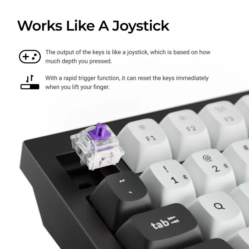 Mechaninė klaviatūra Keychron Q6H-M1 belaidė RGB Carbon Juoda