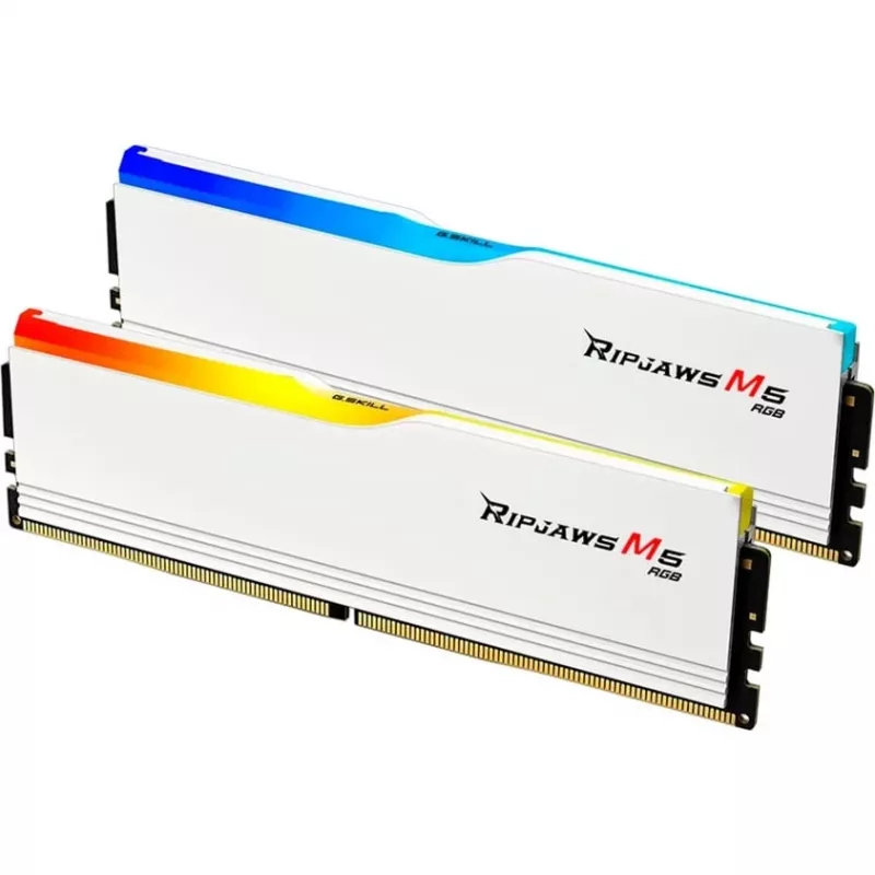 DIMM 64 GB DDR5-5200 (2x 32 GB) Dual-Kit, atmintis balta, F5-5200J4040A32GX2-RM5RW, Ripjaws M5 RGB, INTEL XMP