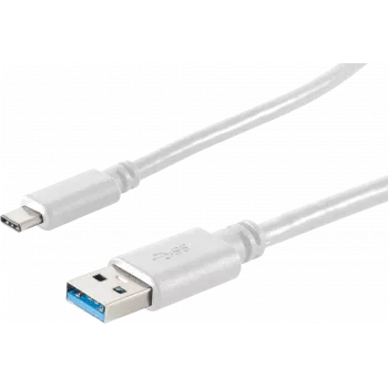 USB laidas ShiverPeaks BS13-31026 USB 3.2 Gen 1 1m USB A USB C Balta