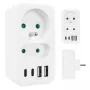 Maitinimo skirstytuvas MACLEAN MCE249 F/W — 2x maitinimo lizdai (16A + 6A) ir 4x USB (2x A, 2x C PD 20W)