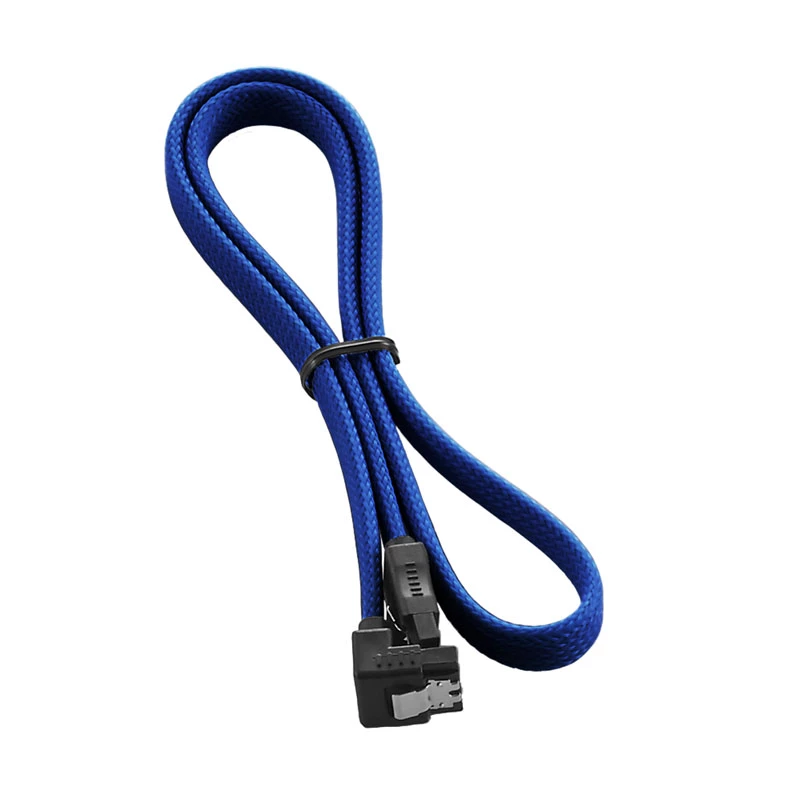 CableMod ModMesh - SATA laidas - Serial ATA 150/300/600 - SATA (W) stačiu kampu į SATA (W) - 60 cm - Mėlynas (CM-CAB-RSAT-N60KB-R)