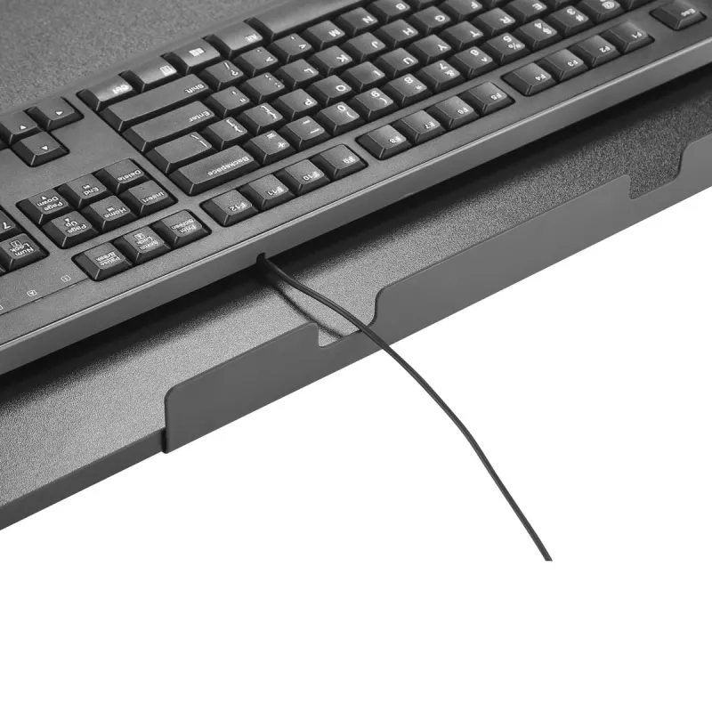 Maclean MC-839 slydimo platforma klaviatūrai | Po stalu esantis stalčius klaviatūrai ir pelei | Užspaudžiamas klaviatūros padėklas | Ergonomiškas darbo vietos sprendimas