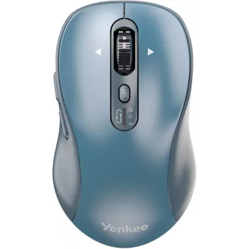 Belaidė pelė YENKEE YMS2010BE dviejų režimų ergonominė, 2,4 GHz USB imtuvas + Bluetooth 5.1, 4 lygių DPI 1000–3200, 6 mygtukai