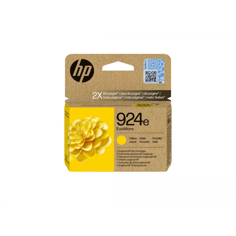 HP 924e EvoMore Geltona Originali rašalo kasetė