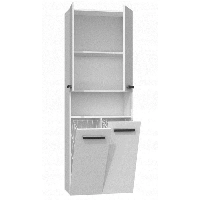 Vonios spintelė top e shop NEL 2K DK BPOŁ — laisvai pastatoma, 3 lentynos, 600×300×1740 mm, balta