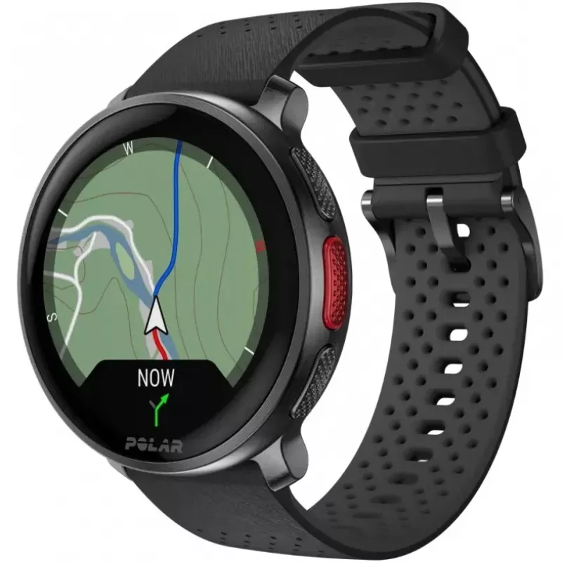 Polar Vantage V3 - Aliuminis - Sportinis laikrodis su dirželiu - Silikonas - Ekranas 3,5 cm (1,39 colio) - 32 GB - Bluetooth - 57 g - Naktinė juoda (900108890)