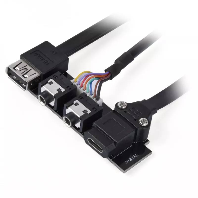 Atnaujinimo rinkinys SidabrinėSTONE SST-G11313530-RT — priekinio skydelio USB Type-C (USB 3.1 Gen 2)