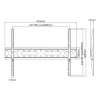 SBOX PLB-2546F-2 tvirtinimo laikiklis 37–80 mm, apkrova 45 kg, plokštė 600×400 mm