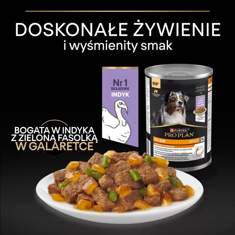 PURINA Pro Plan Everyday nutrition All size Adult Turkey in jelly - šlapias šunų maistas - 400g