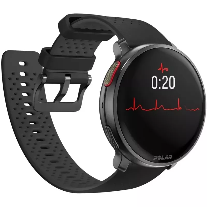 Polar Vantage V3 - Aliuminis - Sportinis laikrodis su dirželiu - Silikonas - Ekranas 3,5 cm (1,39 colio) - 32 GB - Bluetooth - 57 g - Naktinė juoda (900108890)