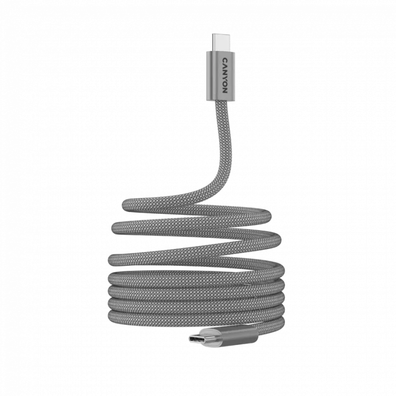 CANYON laidas OnWire 60MG C-C 60W Magnetinis pintas 1m šviesiai pilkas