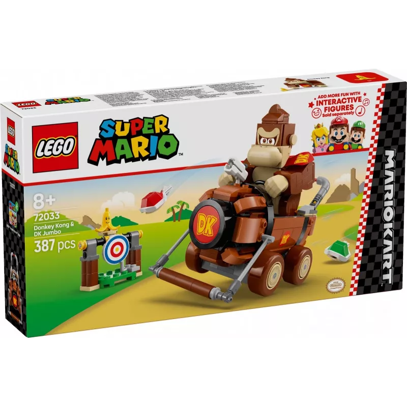 Statybiniai blokeliai Super Mario 72033 Mario Kart - Donkey Kong i DK Jumbo