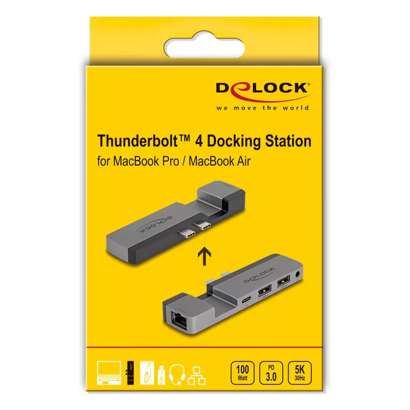 Doko stotelė DeLOCK 87757 Thunderbolt 4 5K 100W PD 10Gbps LAN Audio
