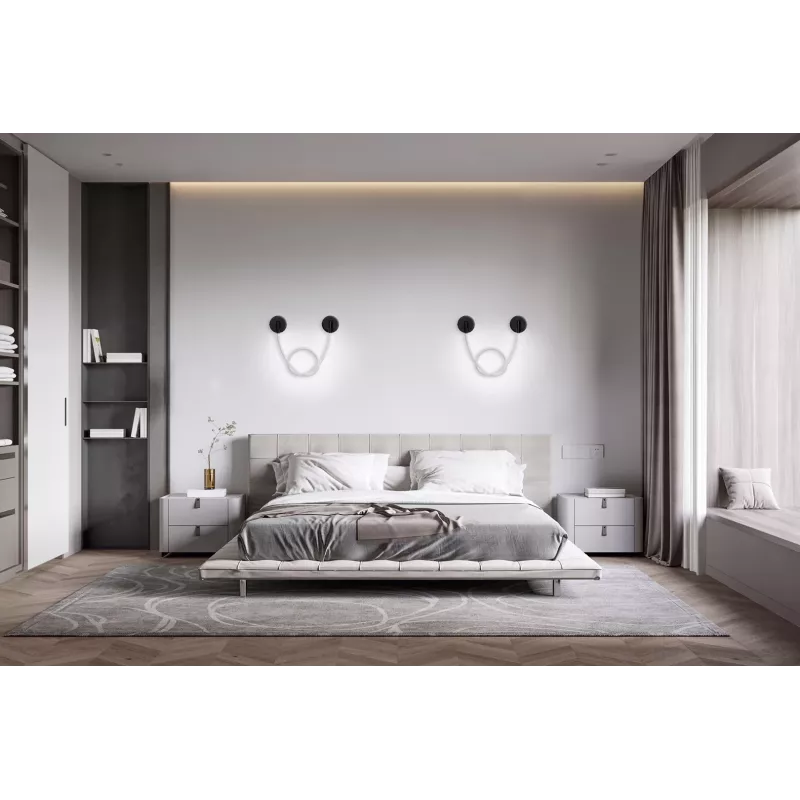 LED sieninis šviestuvas ActiveJet AJE-CAMELIA NW — 2400 lm, 4000 K, 16 W, juoda, 1580×120×65 mm, IP20