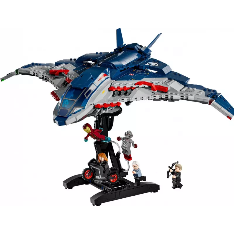 LEGO Quinjet konstruktorius 76325 — Marvel, 1131 detalė, 5 minifigūrėlės, nuo 12 metų, 280×450×300 mm