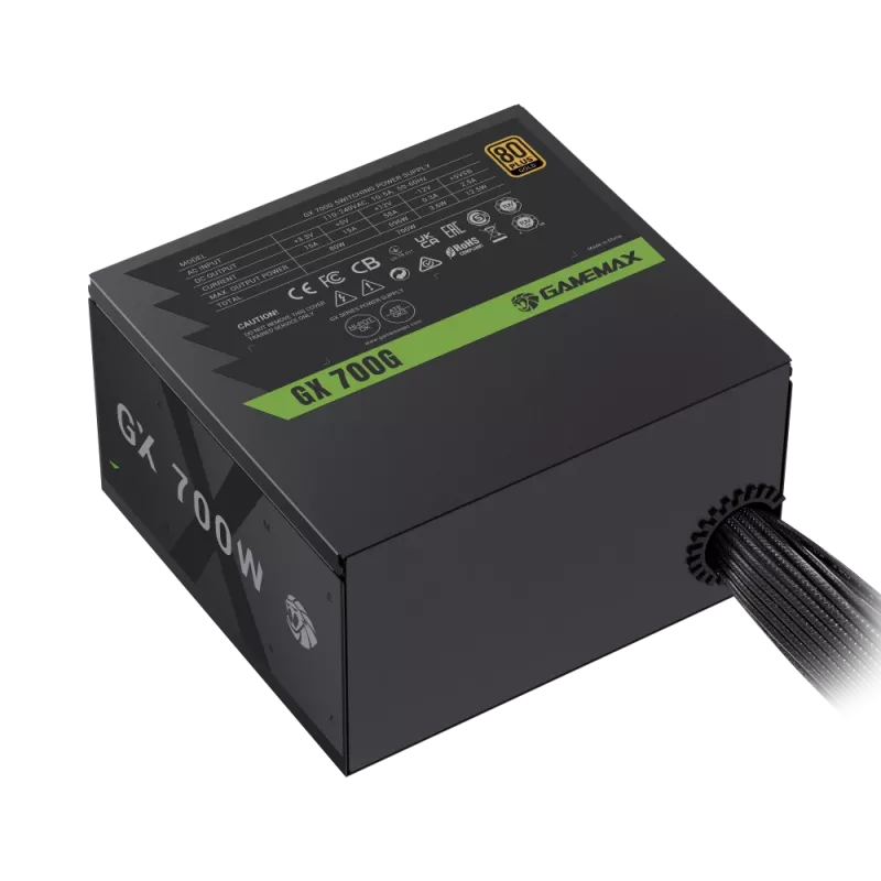 Gamemax maitinimo blokas, 80 PLUS, Gold | GX 700G | 700 W | nemodulinis