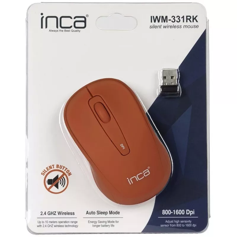 Cian Technology GmbH INCA pelė IWM-331RK Nano-USB belaidė 1600 DPI tyli RT mažmeninė - Pelė