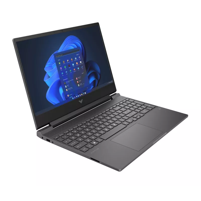 Nešiojamasis kompiuteris HP Victus 15-fb3040nw — 15,6 col. FHD 144 Hz, AMD Ryzen 7 7445HS, 16 GB DDR4 3200 MHz, 512 GB SSD, NVIDIA GeForce RTX 4050 6 GB, FreeDOS, angliška klaviatūra