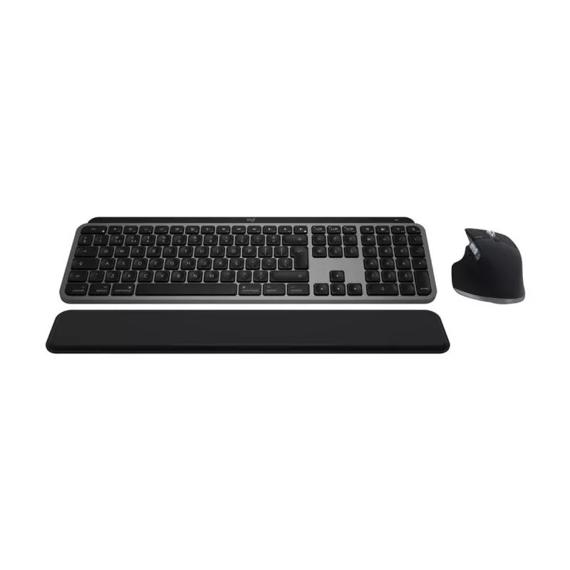 Logitech MX Keys S Combo for Mac, belaidis, DE išdėstymo klaviatūros ir pelės rinkinys, optimizuotas macOS mygtukams ir funkcijoms