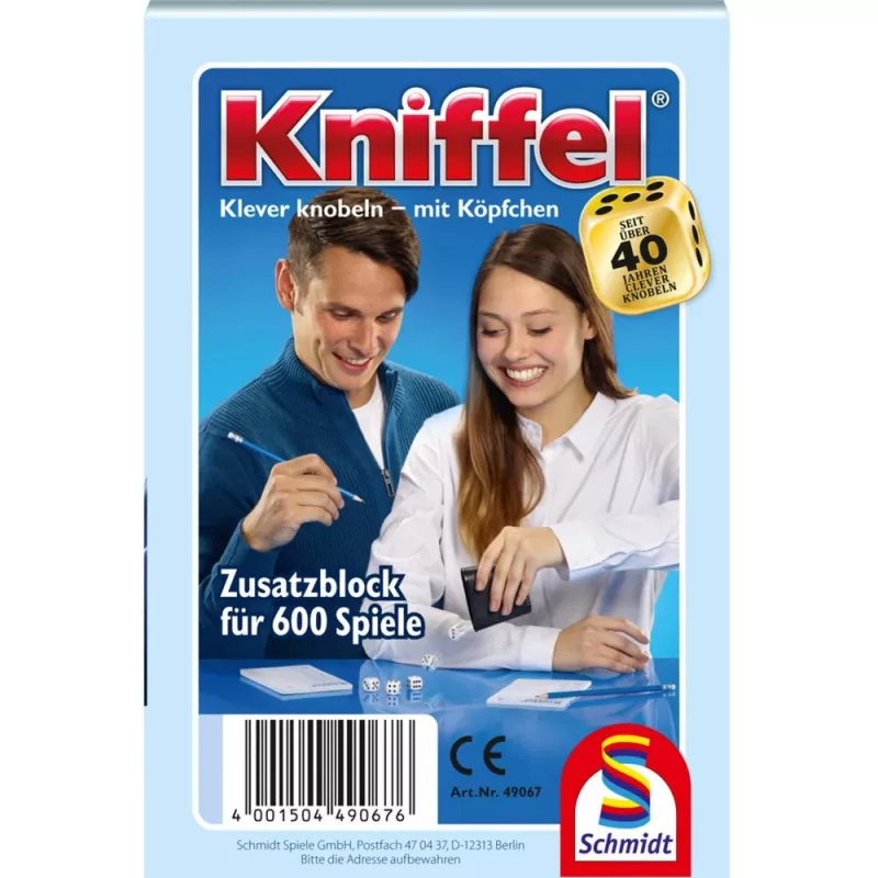 Kniffelblock, kauliukų žaidimas
